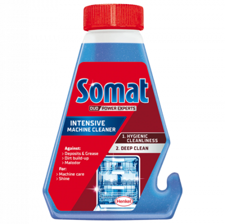 Detergenti vase - Solutie Pentru Curatarea Masinii De Spalat Vase, Somat, Machine Care 3X Action, 0.25 l