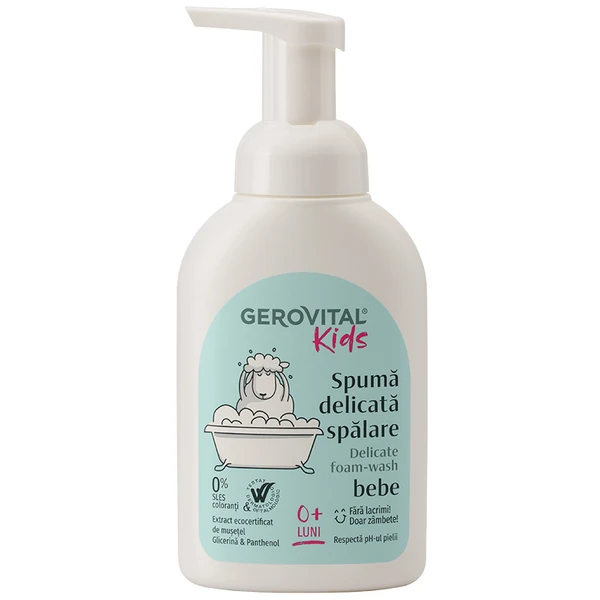 Ingrijire bebe - Spuma Delicata De Spalare, Gerovital Kids, 300 ml