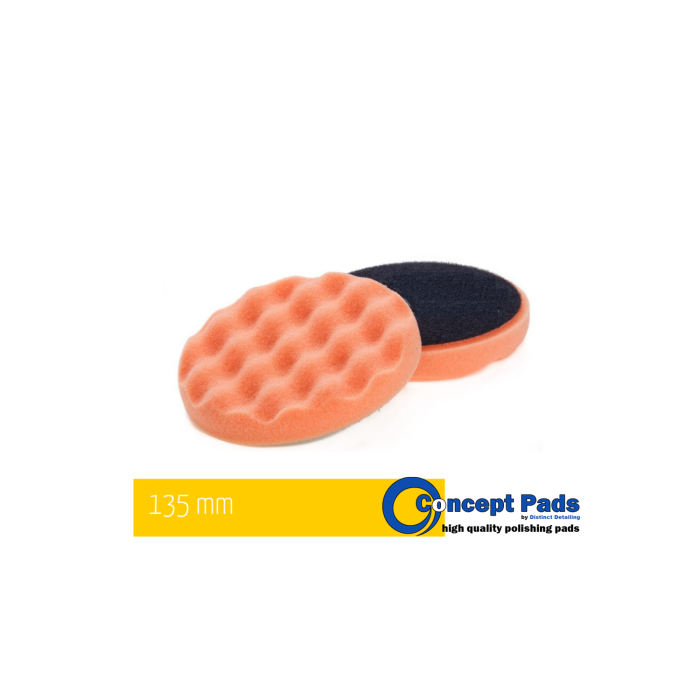 Concept Pads 5" Waffle Orange Medium Cutting Pad [1]