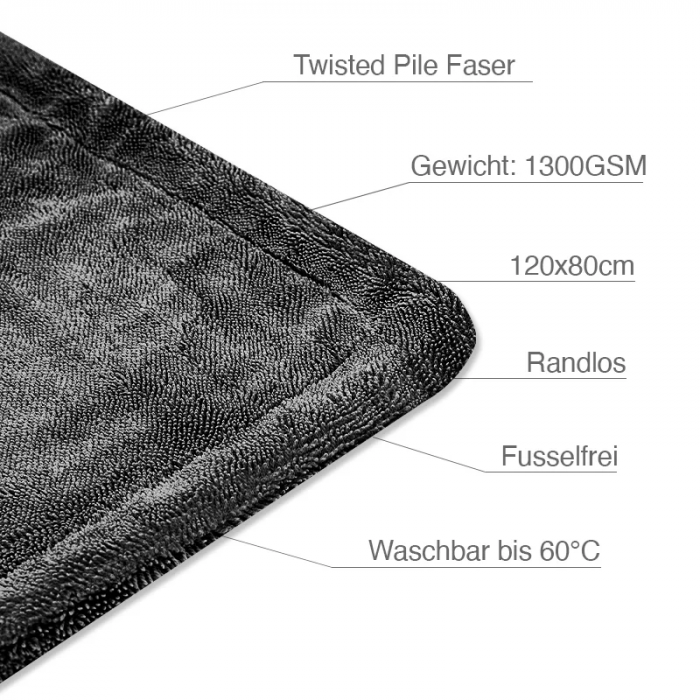 Liquid Elements Black Hole Supersize Premium Drying Towel Black [2]