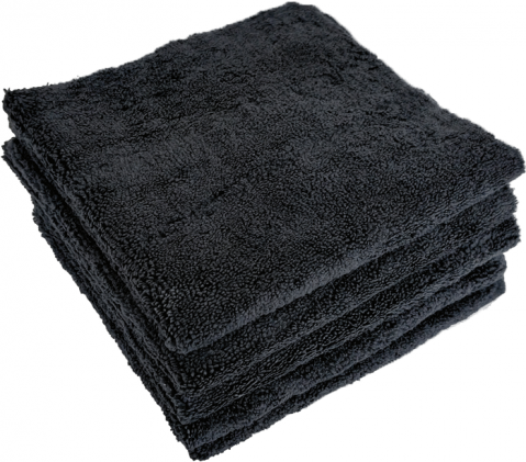 Microfibre - (25 Pack) Premium Plush Black Microfiber Towels