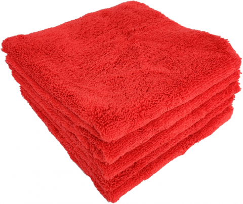 Exterior - (5 Pack) Premium Plush Red Microfiber Towels