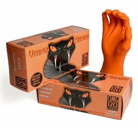 Mănuşi Nitril / Diverse - Black Mamba Mănuşi Nitril (Orange, Size L)