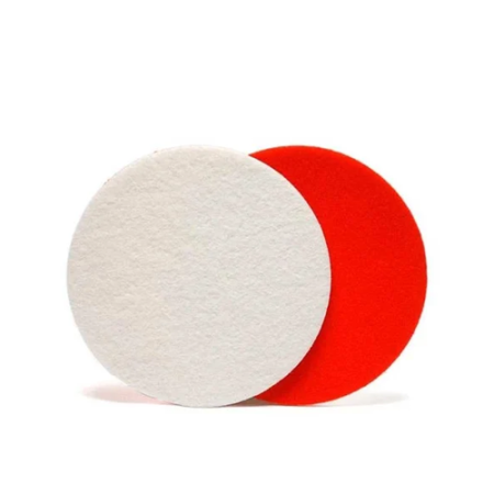 Pad-uri Polish - Glass Felt Polishing Pad Heavy Duty, Ø125mm, red velcro