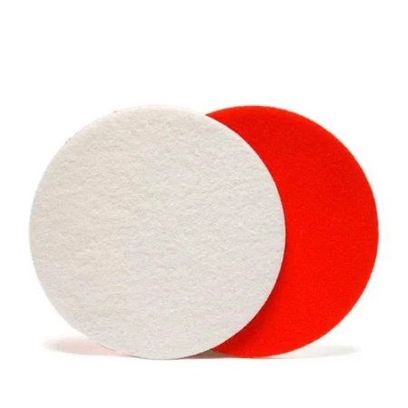 Pad-uri Polish - Glass Felt Polishing Pad Heavy Duty, Ø150mm, red velcro