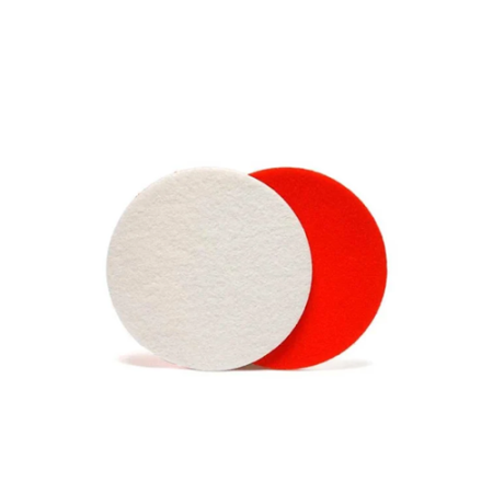 Pad-uri Polish - Glass Felt Polishing Pad Heavy Duty, Ø75mm, red velcro