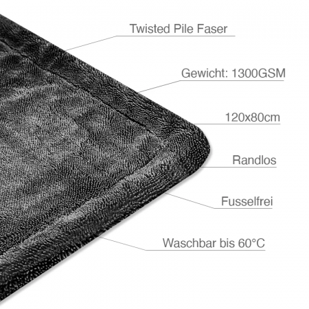 Liquid Elements Black Hole Supersize Premium Drying Towel Black [1]