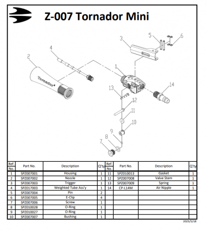 TORNADOR® SPZ007002C Nozzle w/ Stainless Steel for Z-007 [1]