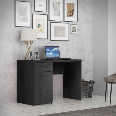 Birou TOKB211-D48, cu sertar si usa, antracit, 110x53x76 cm