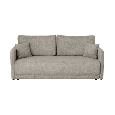 Canapea extensibila BER210S, 3 locuri, cu arcuri si lada depozitare, bej inchis, 210x110x93 cm