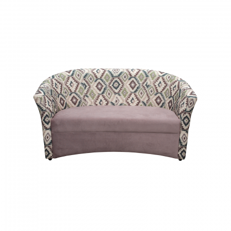 Canapea fixa CAF145 PRINT, 2 locuri, roz prafuit, 140x65x78 cm