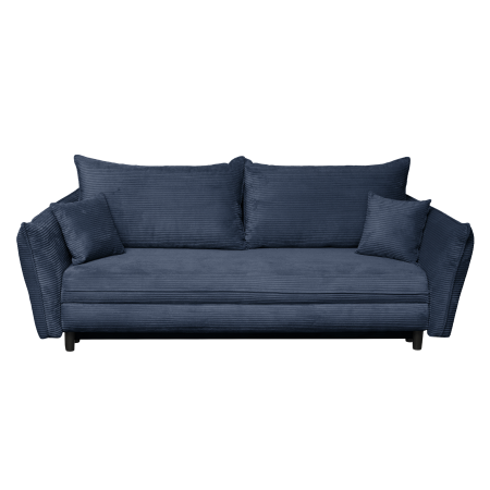 Canapea extensibila CAM238, 3 locuri, cu arcuri si lada depozitare, albastru, 238x115x95 cm