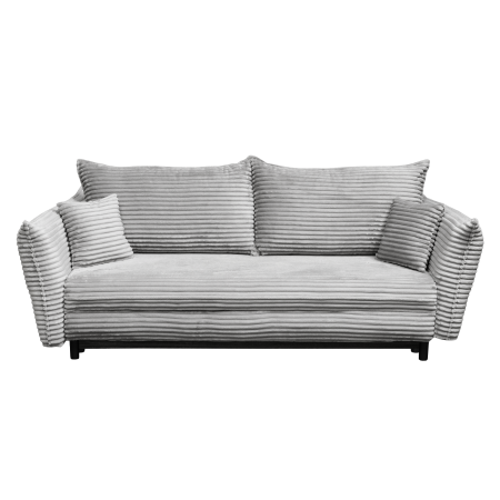 Canapea extensibila CAM238 T, 3 locuri, cu arcuri si lada depozitare, gri deschis, 238x115x95 cm