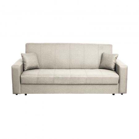 Canapea extensibila COR220, 3 locuri, cu lada depozitare, bej, 220x90x96 cm