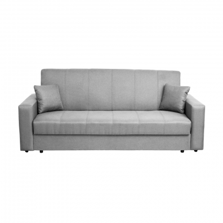 Canapea extensibila COR220, 3 locuri, cu lada depozitare, gri, 220x90x96 cm