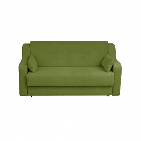 Canapea extensibila GIN190 XL, 3 locuri, cu arcuri si lada depozitare, verde deschis, 190x100x95 cm