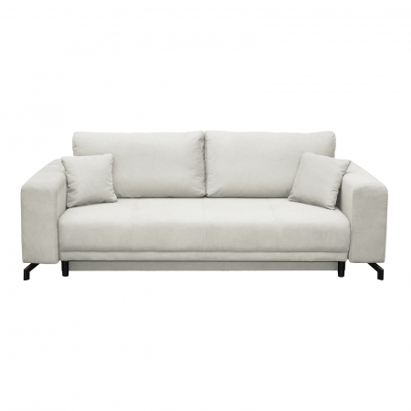 Canapea extensibila VEG240 POINT, 3 locuri, cu arcuri si lada depozitare, crem, 237x110x73 cm