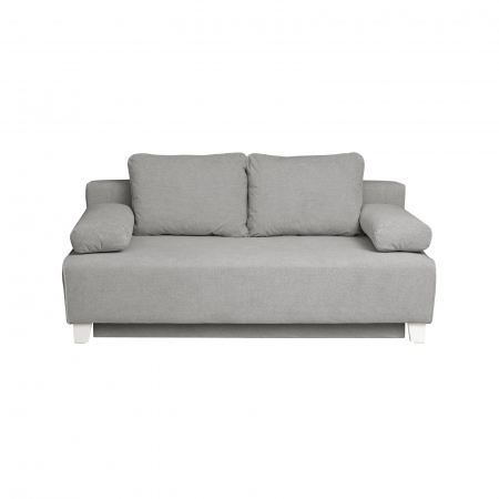Canapea extensibila YAS190, 3 locuri, cu arcuri si lada depozitare, gri deschis, 190x100x90 cm