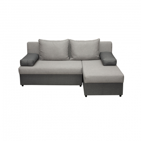 Coltar extensibil ANA200, cu lada depozitare, colt interschimbabil, gri inchis + gri deschis, 200x140x83 cm