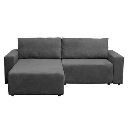 Coltar extensibil DAL258, cu lada depozitare, colt interschimbabil, gri, 258x173x90 cm