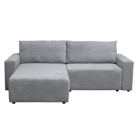 Coltar extensibil DAL258, cu lada depozitare, colt interschimbabil, gri deschis, 258x173x90 cm