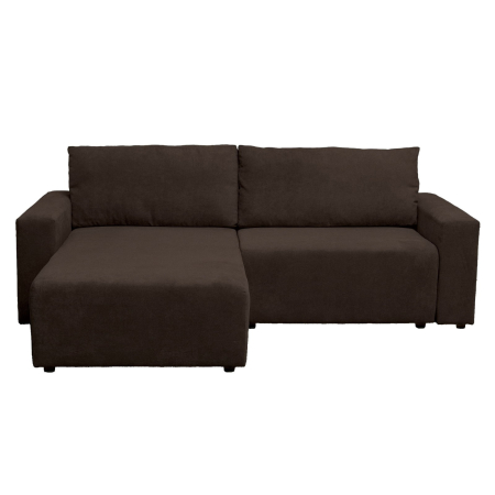 Coltar extensibil DAL258, cu lada depozitare, colt interschimbabil, maro, 258x173x90 cm