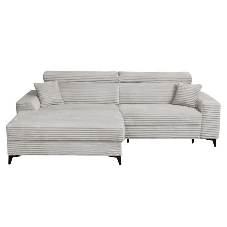 Coltar extensibil FLO280 TILIA, cu arcuri si lada depozitare, colt stanga, bej, 280x175x95 cm