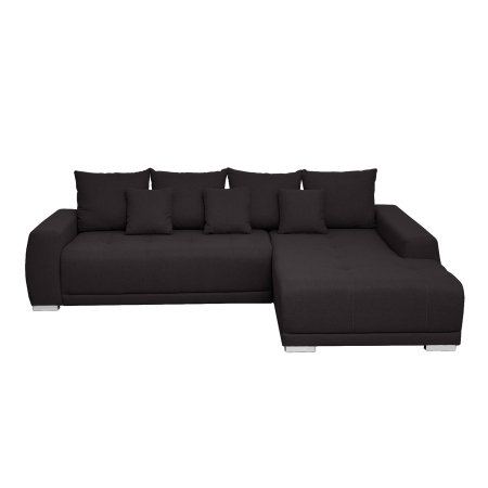 Coltar extensibil MARL282, cu arcuri si lada depozitare, colt dreapta, gri inchis, 282x204x92 cm