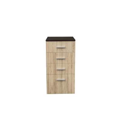 Comoda ALMA, 4 sertare, corp sonoma inchis, fronturi sonoma deschis, 50x40x103 cm