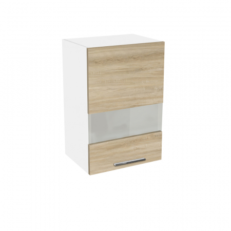 Corp suspendat 40 YANA, 1 usa, geam, corp alb, fronturi sonoma, 40x30x60 cm