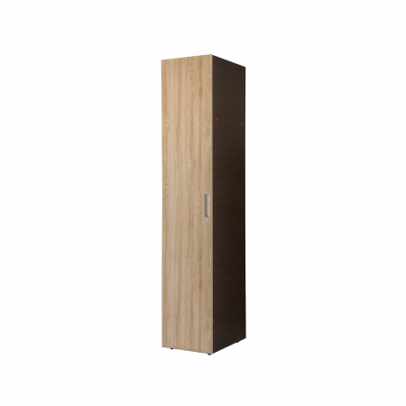 Dulap ALMA, 1 usa, 5 rafturi, corp sonoma inchis, front sonoma deschis, 203x52x40 cm