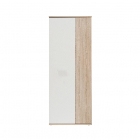 Pantofar NET106, cu 2 usi si 6 rafturi, corp sonoma, fronturi alb, 68x179x34 cm