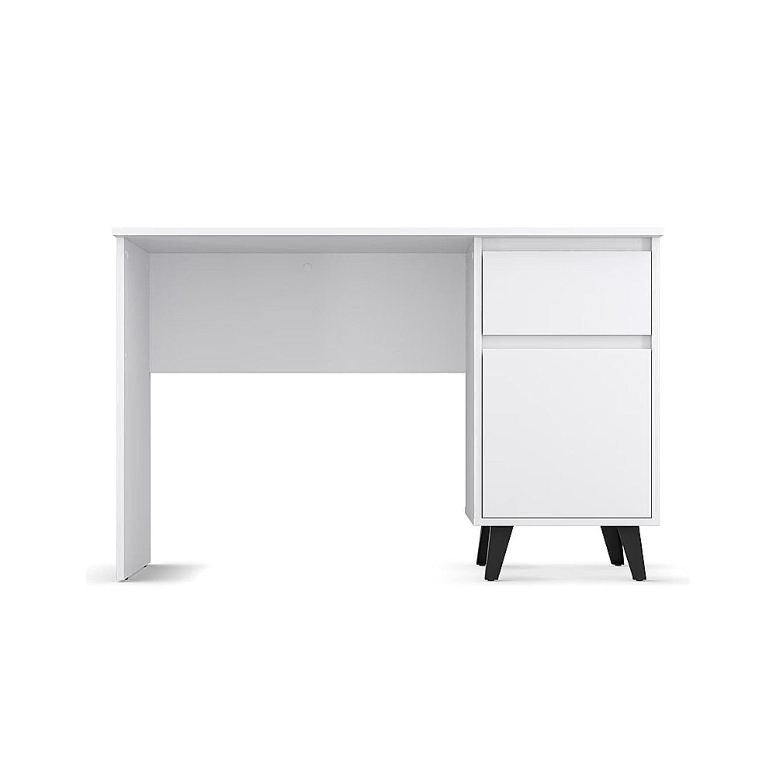 Birouri - Birou BORG, 1 usa, 1 sertar, alb, 117x55x75,6 cm