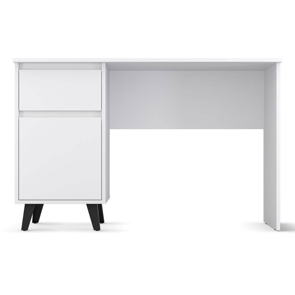 Birouri - Birou BORG, 1 usa, 1 sertar, alb, 117x55x75,6 cm