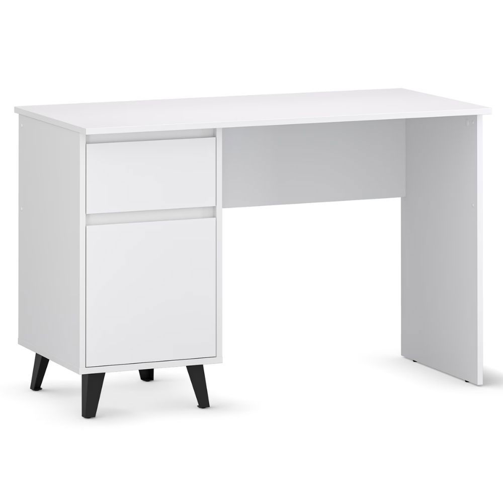 Birouri - Birou BORG, 1 usa, 1 sertar, alb, 117x55x75,6 cm