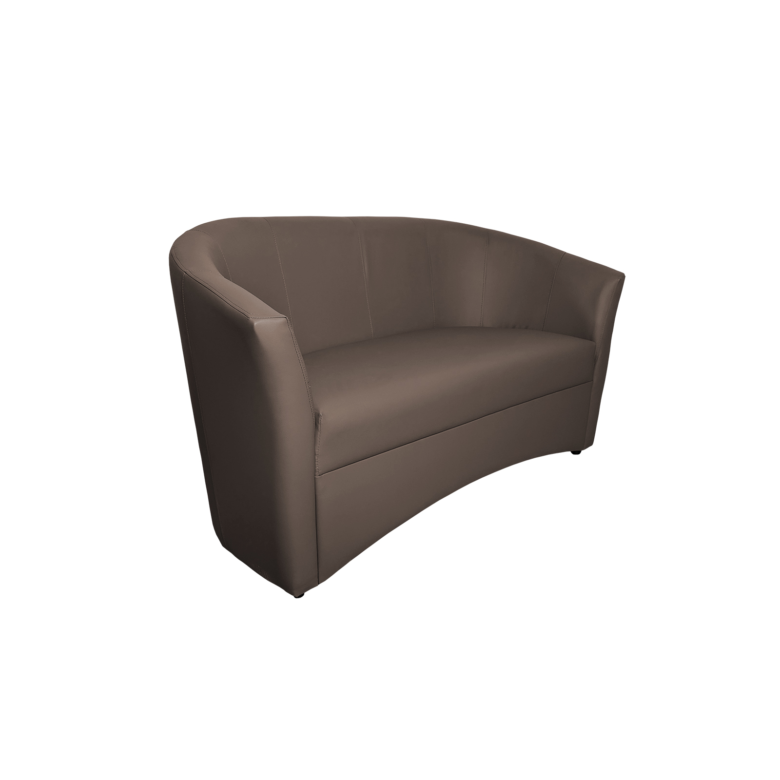 Colectia Cafenea - Canapea fixa CAF145, 2 locuri, piele ecologica, 145x60x80 cm - ExpoMob