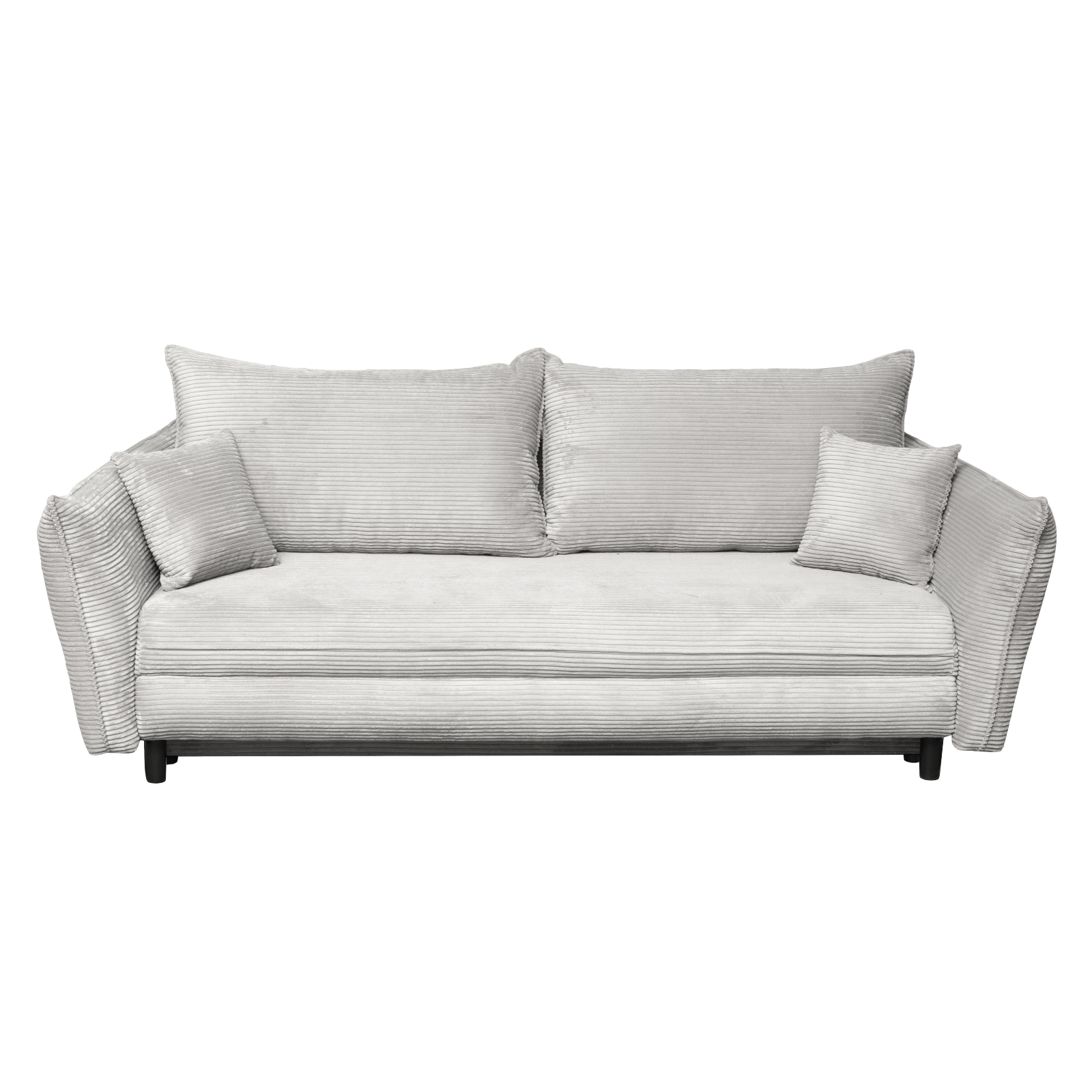 Promo - Canapea extensibila CAM238, 3 locuri, cu arcuri si lada depozitare, bej deschis, 238x115x95 cm