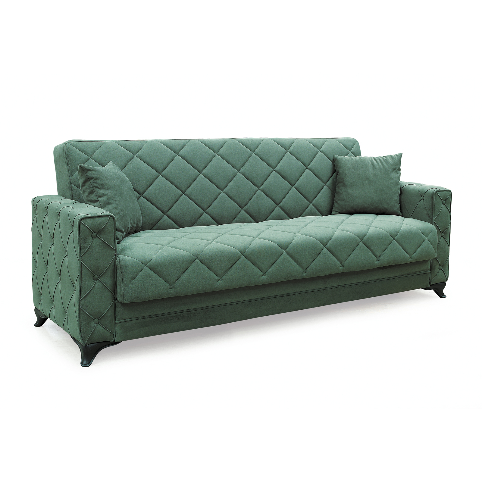 Canapele Moderne - Canapea extensibila HEGEL, 3 locuri, cu arcuri si lada pentru depozitare, 228x85x85 cm - ExpoMob