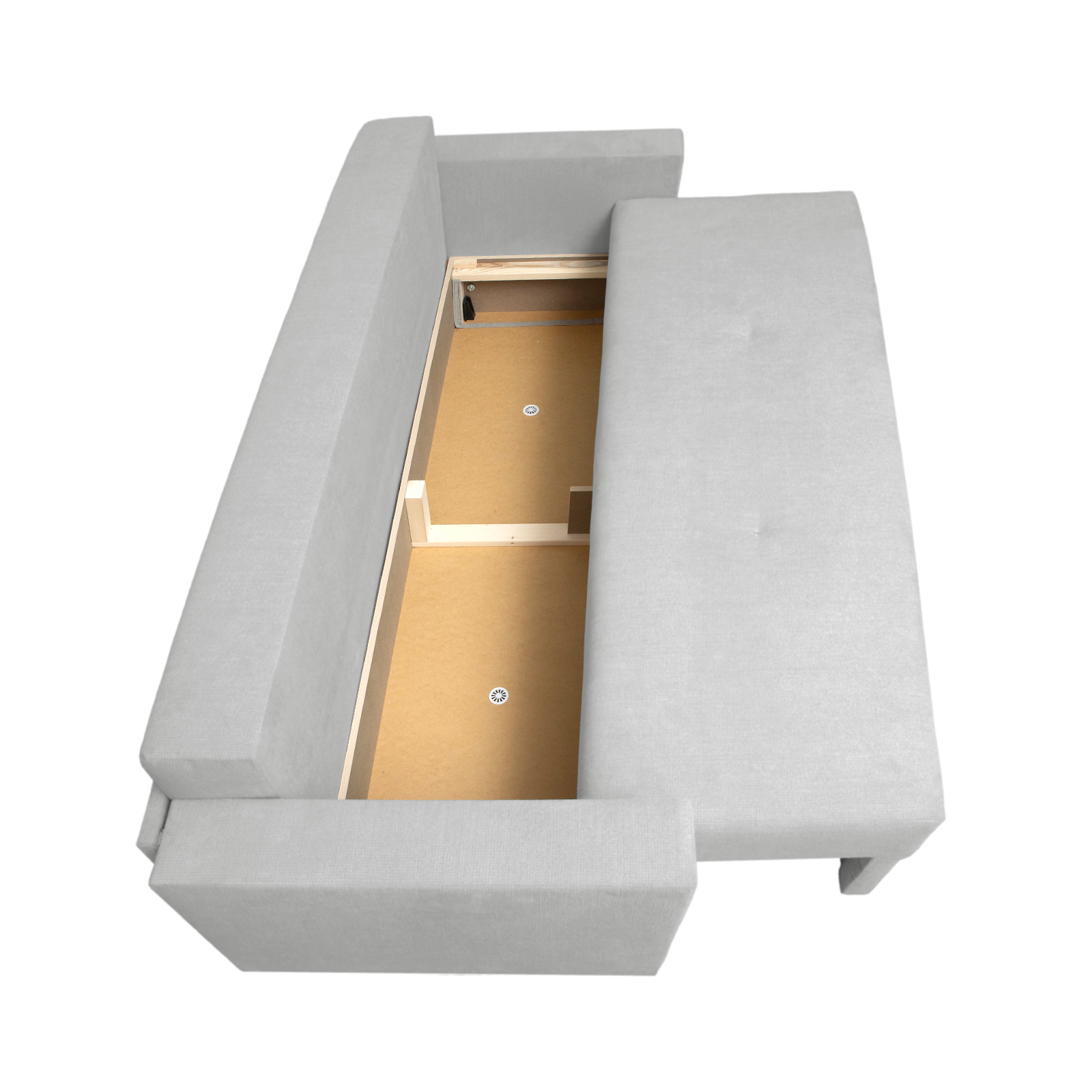 Promo - Canapea extensibila NIC220, 3 locuri, cu arcuri si lada depozitare, 220x90x75 cm - ExpoMob