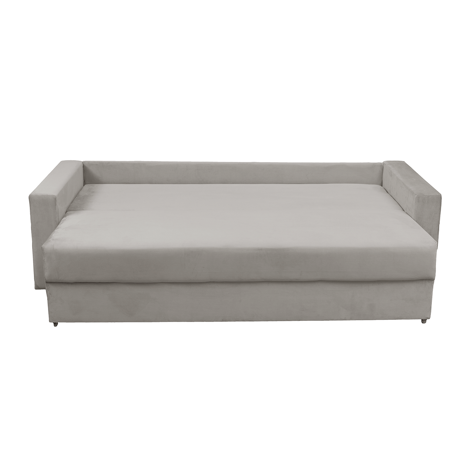 Canapele Clasice - Canapea extensibila NIC220, 3 locuri, cu arcuri si lada depozitare, bej, 220x85x75 cm