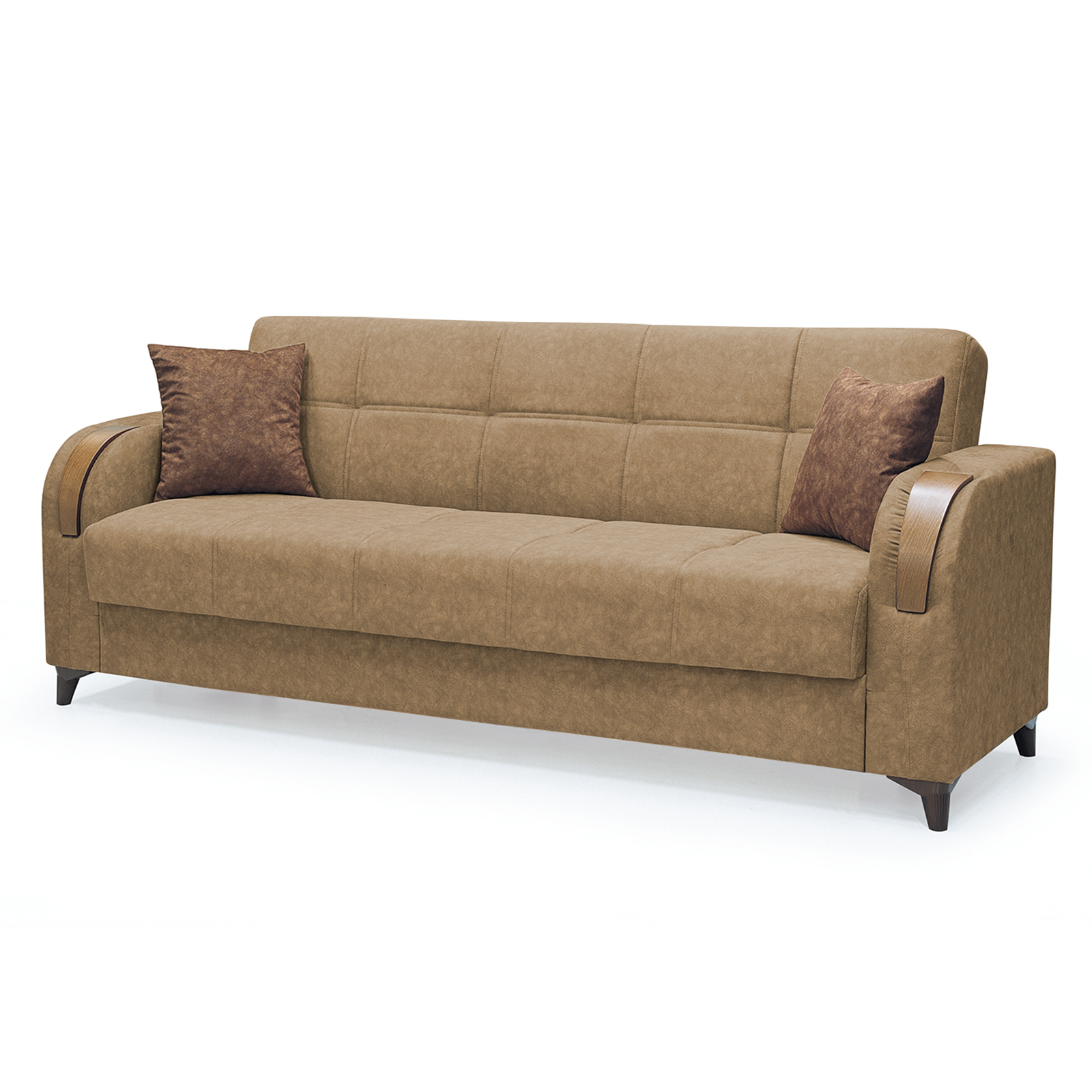 Canapele Moderne - Canapea ZETA extensibila, 3 locuri, cu arcuri si lada depozitare, 225x84x85 cm - ExpoMob