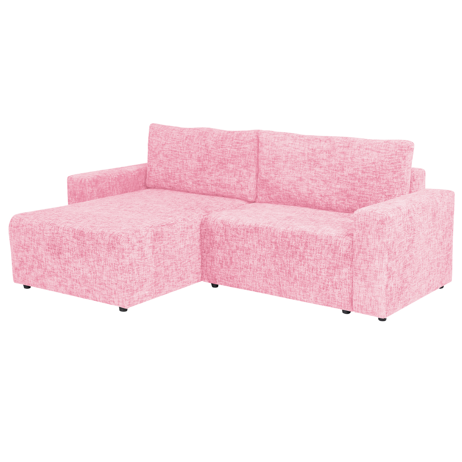 Coltare - Coltar DALLAS ONE extensibil, cu lada depozitare, colt interschimbabil, roz, 258x173x90 cm