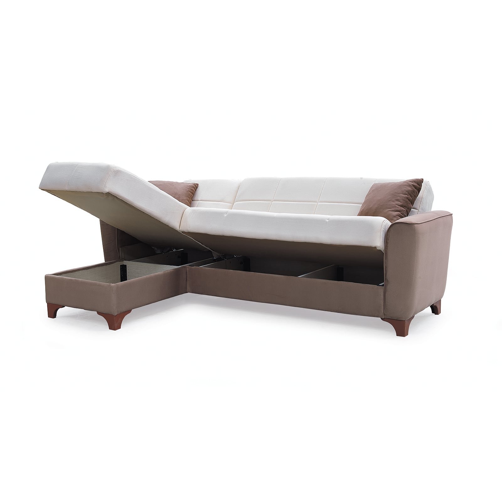 Coltare - Coltar DUBLIN extensibil, cu lada depozitare, colt interschimbabil, gri, 236x146x80 cm - Expomob