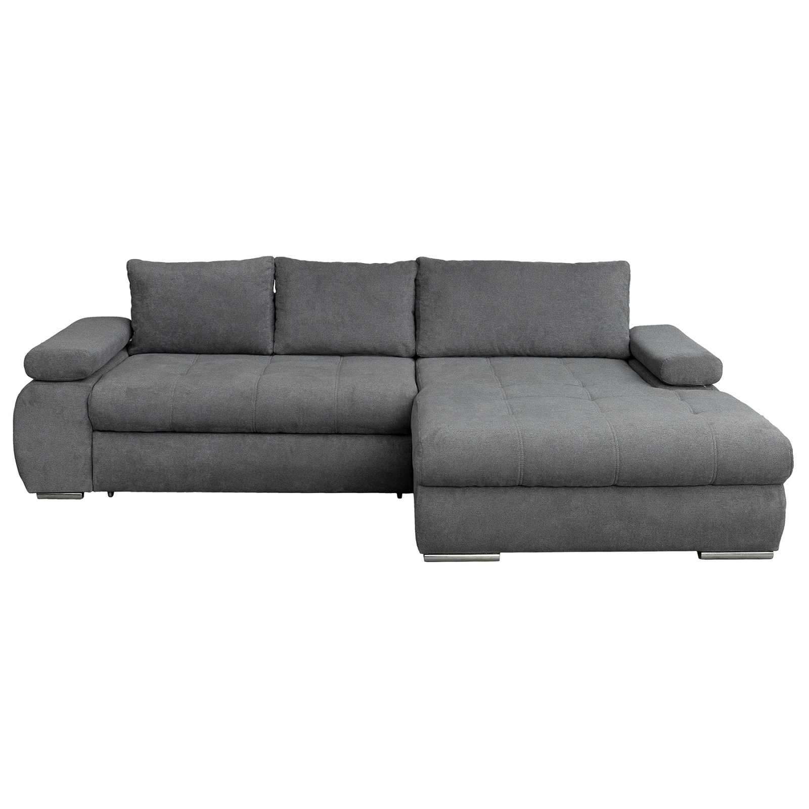 Coltare Moderne - Coltar extensibil INFINITY, cu arcuri si lada depozitare, colt dreapta, gri, 295x177x90 cm