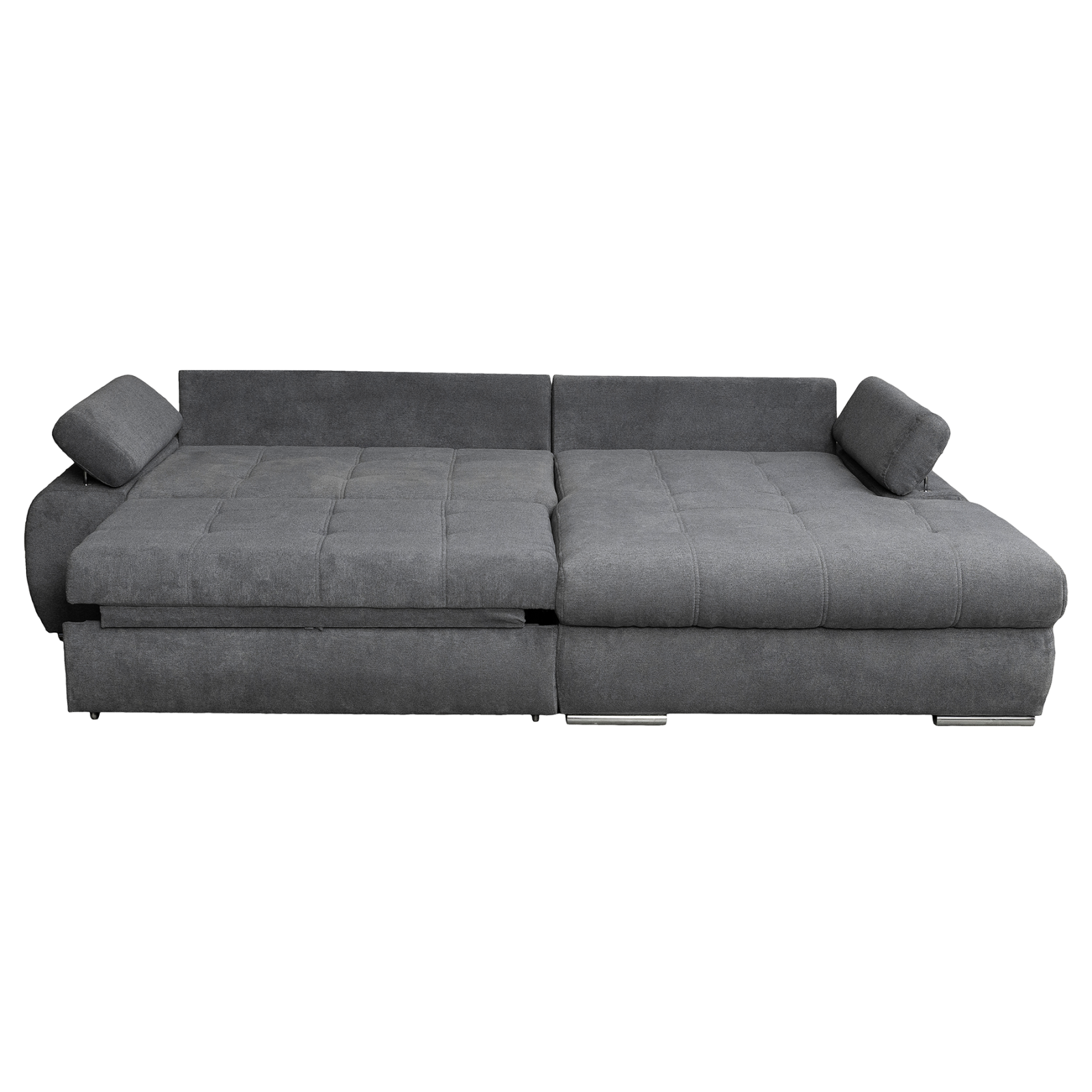 Coltare Moderne - Coltar extensibil INFINITY, cu arcuri si lada depozitare, colt dreapta, gri, 295x177x90 cm