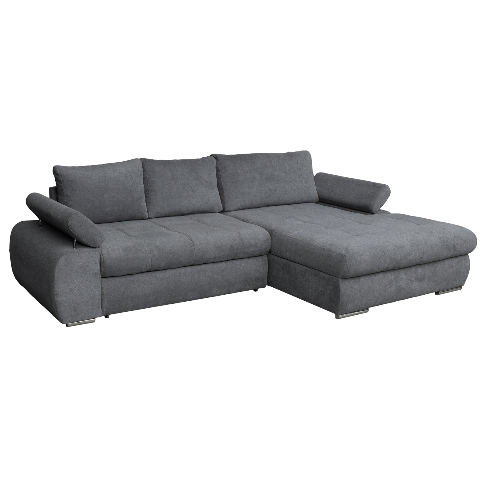 Coltare Moderne - Coltar extensibil INFINITY, cu arcuri si lada depozitare, colt dreapta, gri, 295x177x90 cm