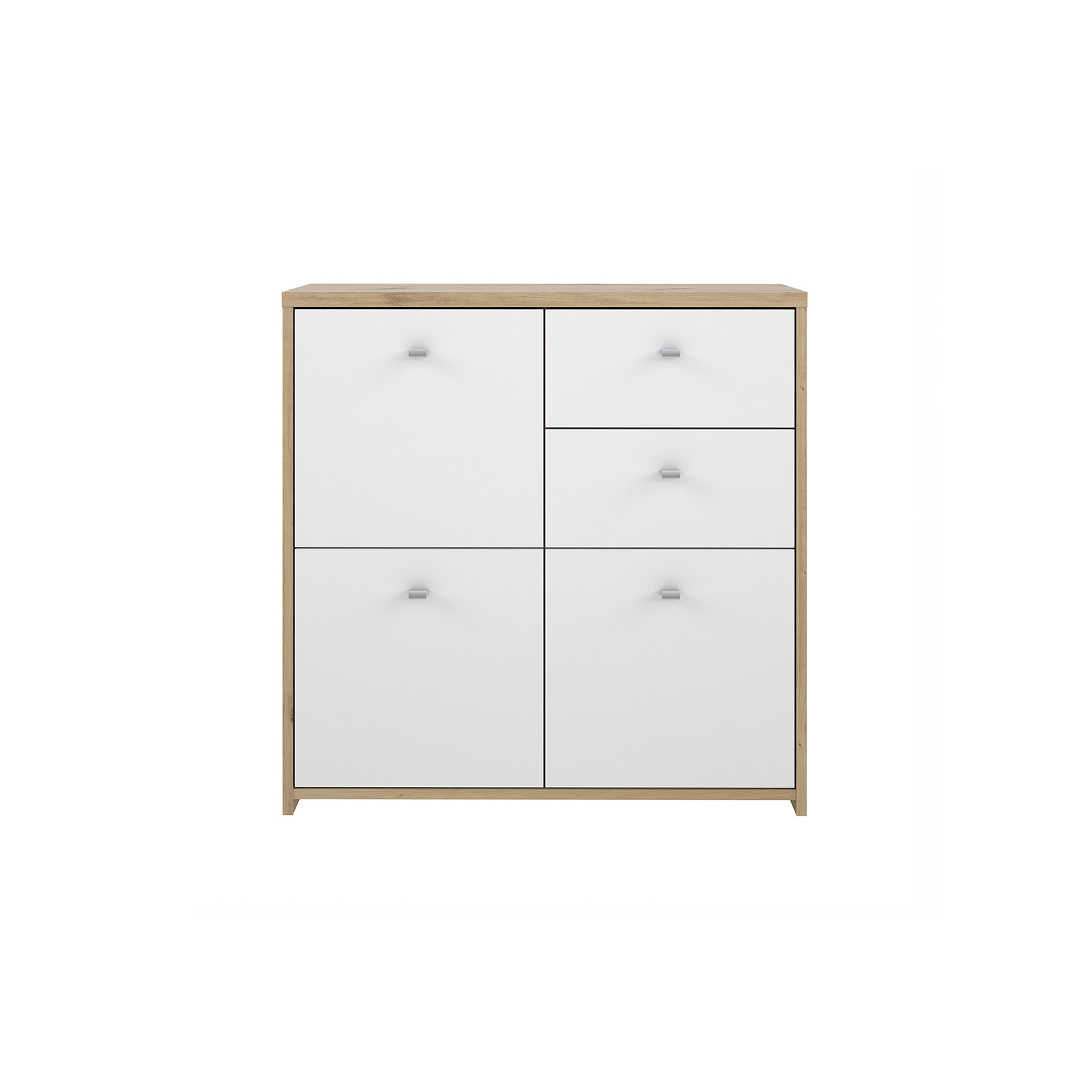 Mobila Alba - Comoda BEST CHEST SQNK223, 3 usi, 2 sertare, 77x77x29 cm - ExpoMob