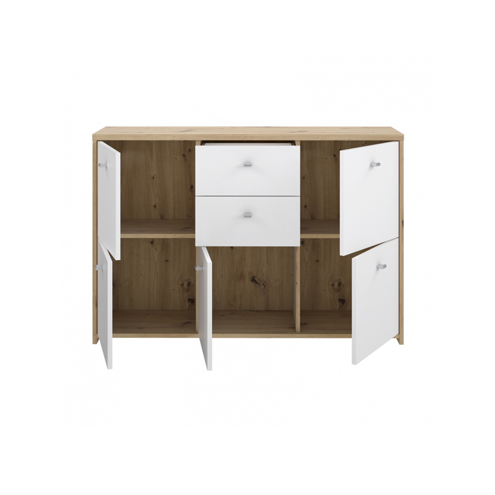 Mobila Alba - Comoda BEST CHEST SQNK233, 5 usi, 2 sertare, 113x77x29cm, - ExpoMob