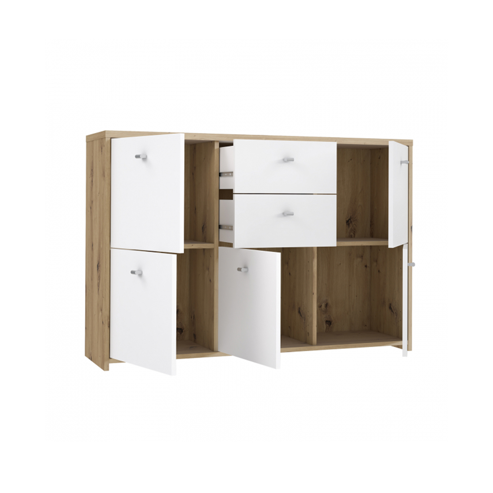 Mobila Alba - Comoda BEST CHEST SQNK233, 5 usi, 2 sertare, 113x77x29cm, - ExpoMob
