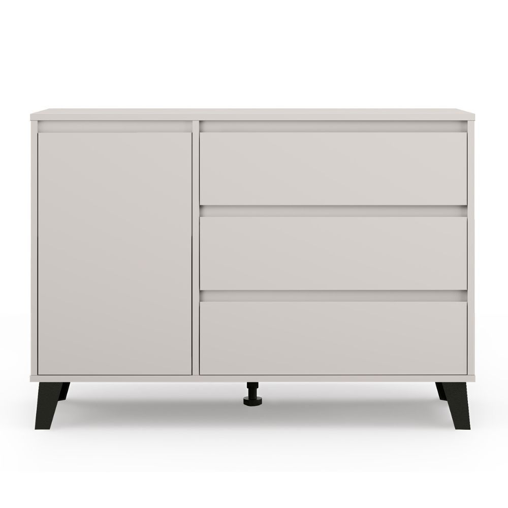 Colectia BORG - Comoda BORG, 1 usa, 3 sertare, casmir, 110x38,8x78,4 cm
